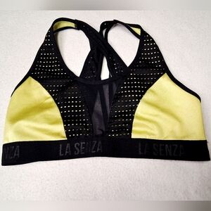 La Senza Vibrant Black and Yellow Sports Bra